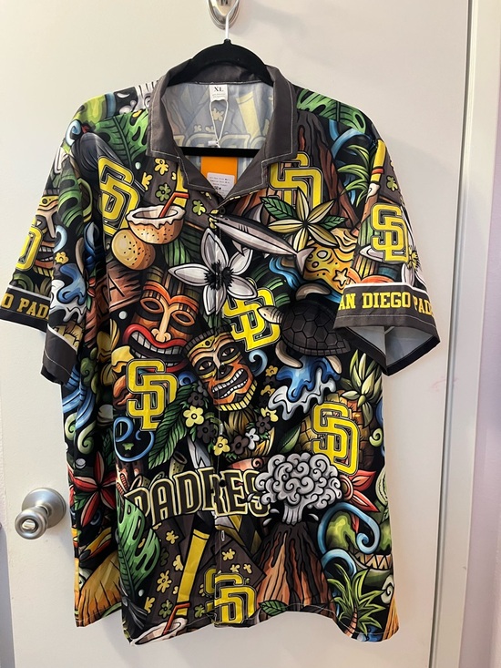 Aloha Themed Other - SOLD 4/8/2026 SD Padres Hawaiian Button Up NWT XL PTP 27/L 33 (Aloha Shirt)